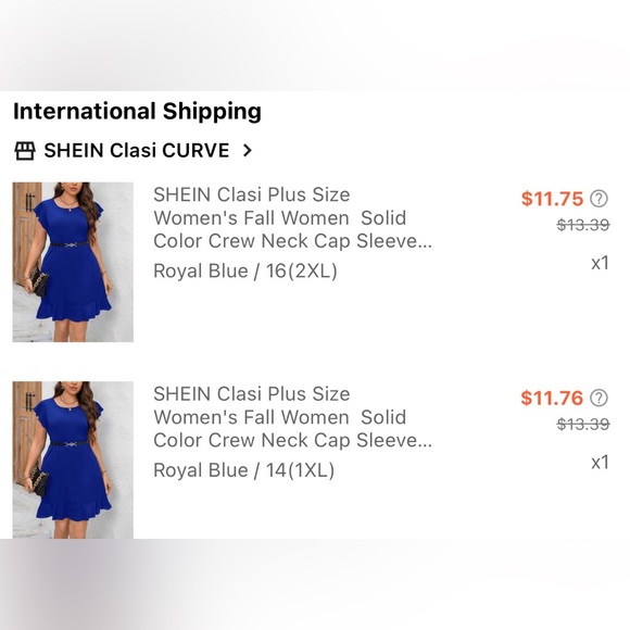 SHEIN Royal Blue Dress - Picture 3 of 4